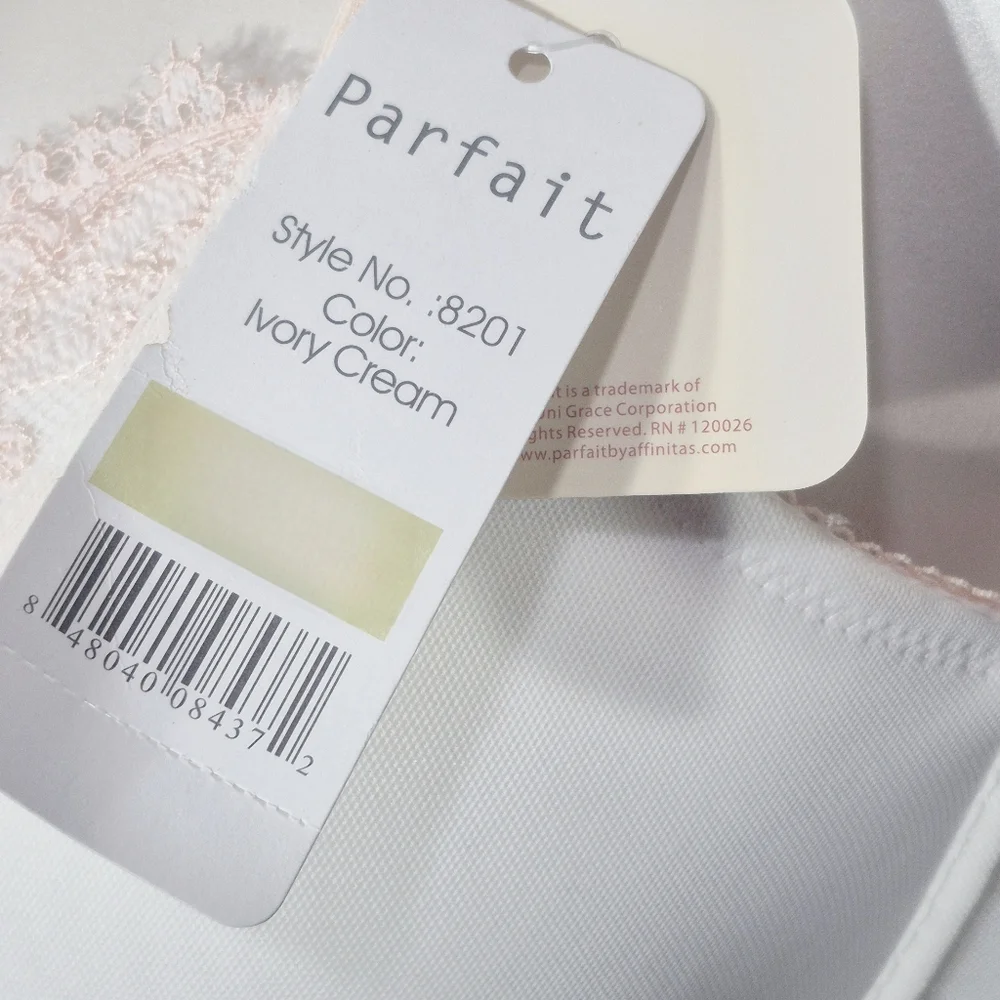36F Affinitas Parfait Melissa 8201 Balconette Molded‎ Bra Ivory NWT